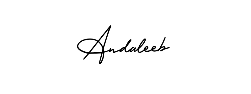 Create a beautiful signature design for name Andaleeb. With this signature (AmerikaSignatureDemo-Regular) fonts, you can make a handwritten signature for free. Andaleeb signature style 3 images and pictures png