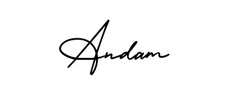 Achieve flawless digital penmanship with Andam name in AmerikaSignatureDemo-Regular font. The perfect tool for creating online signatures. Andam signature style 3 images and pictures png
