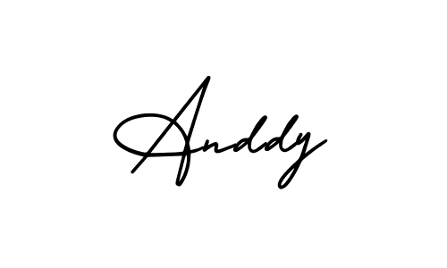 How to make Anddy signature? AmerikaSignatureDemo-Regular is a professional autograph style. Create handwritten signature for Anddy name. Anddy signature style 3 images and pictures png