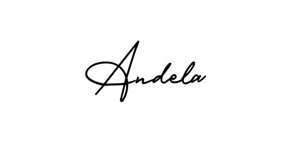 Create a beautiful signature design for name Andela. With this signature (AmerikaSignatureDemo-Regular) fonts, you can make a handwritten signature for free. Andela signature style 3 images and pictures png