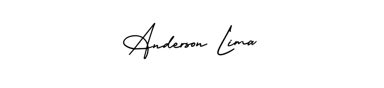 AmerikaSignatureDemo-Regular is a professional signature style that is perfect for those who want to add a touch of class to their signature. It is also a great choice for those who want to make their signature more unique. Get Anderson Lima name to fancy signature for free. Anderson Lima signature style 3 images and pictures png