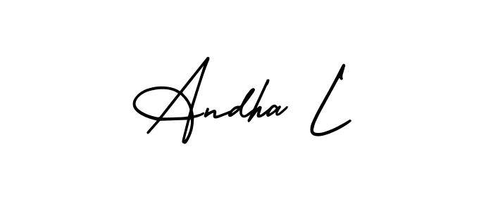 Here are the top 10 professional signature styles for the name Andha L. These are the best autograph styles you can use for your name. Andha L signature style 3 images and pictures png