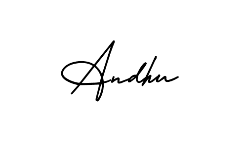 It looks lik you need a new signature style for name Andhu. Design unique handwritten (AmerikaSignatureDemo-Regular) signature with our free signature maker in just a few clicks. Andhu signature style 3 images and pictures png
