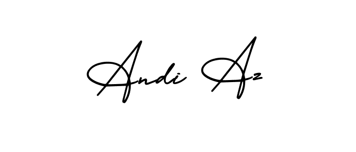 Use a signature maker to create a handwritten signature online. With this signature software, you can design (AmerikaSignatureDemo-Regular) your own signature for name Andi Az. Andi Az signature style 3 images and pictures png