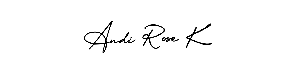 It looks lik you need a new signature style for name Andi Rose K. Design unique handwritten (AmerikaSignatureDemo-Regular) signature with our free signature maker in just a few clicks. Andi Rose K signature style 3 images and pictures png