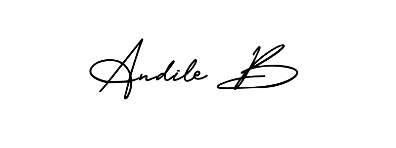 Make a beautiful signature design for name Andile B. Use this online signature maker to create a handwritten signature for free. Andile B signature style 3 images and pictures png