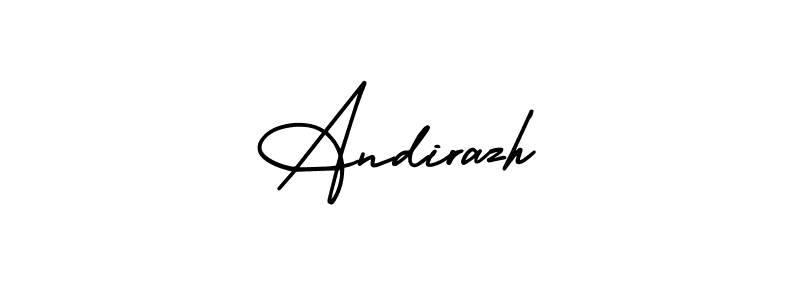 The best way (AmerikaSignatureDemo-Regular) to make a short signature is to pick only two or three words in your name. The name Andirazh include a total of six letters. For converting this name. Andirazh signature style 3 images and pictures png