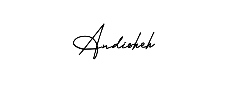 Make a beautiful signature design for name Andisheh. With this signature (AmerikaSignatureDemo-Regular) style, you can create a handwritten signature for free. Andisheh signature style 3 images and pictures png