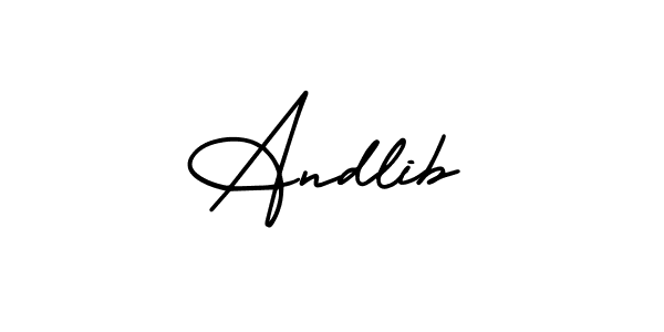 AmerikaSignatureDemo-Regular is a professional signature style that is perfect for those who want to add a touch of class to their signature. It is also a great choice for those who want to make their signature more unique. Get Andlib name to fancy signature for free. Andlib signature style 3 images and pictures png