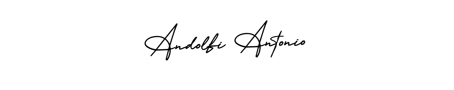 if you are searching for the best signature style for your name Andolfi Antonio. so please give up your signature search. here we have designed multiple signature styles  using AmerikaSignatureDemo-Regular. Andolfi Antonio signature style 3 images and pictures png