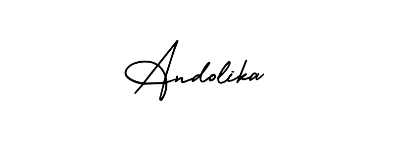 How to make Andolika signature? AmerikaSignatureDemo-Regular is a professional autograph style. Create handwritten signature for Andolika name. Andolika signature style 3 images and pictures png