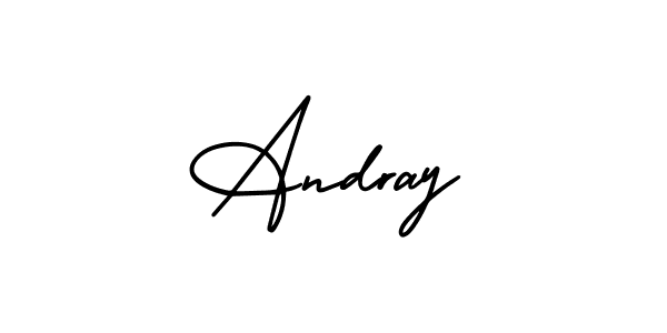 This is the best signature style for the Andray name. Also you like these signature font (AmerikaSignatureDemo-Regular). Mix name signature. Andray signature style 3 images and pictures png