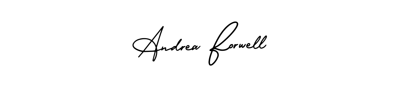 The best way (AmerikaSignatureDemo-Regular) to make a short signature is to pick only two or three words in your name. The name Andrea Forwell include a total of six letters. For converting this name. Andrea Forwell signature style 3 images and pictures png