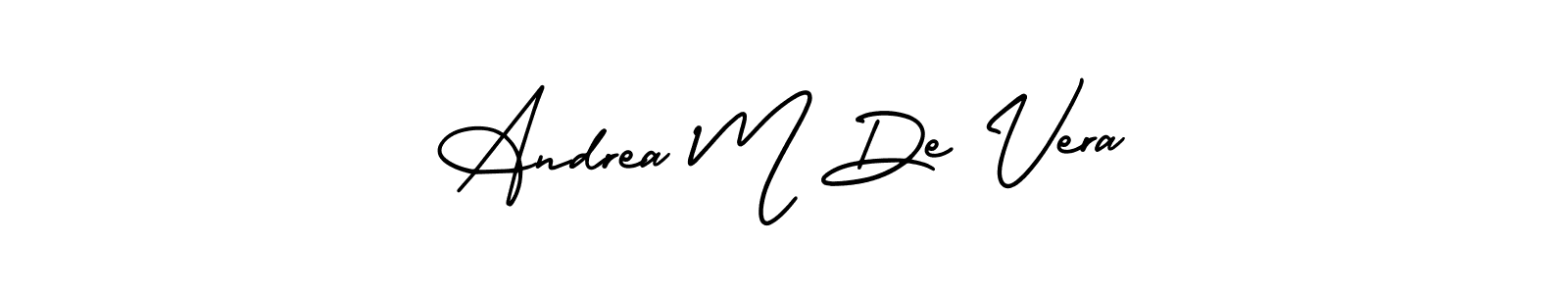 Also You can easily find your signature by using the search form. We will create Andrea M De Vera name handwritten signature images for you free of cost using AmerikaSignatureDemo-Regular sign style. Andrea M De Vera signature style 3 images and pictures png