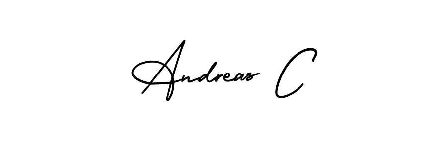 How to Draw Andreas C signature style? AmerikaSignatureDemo-Regular is a latest design signature styles for name Andreas C. Andreas C signature style 3 images and pictures png