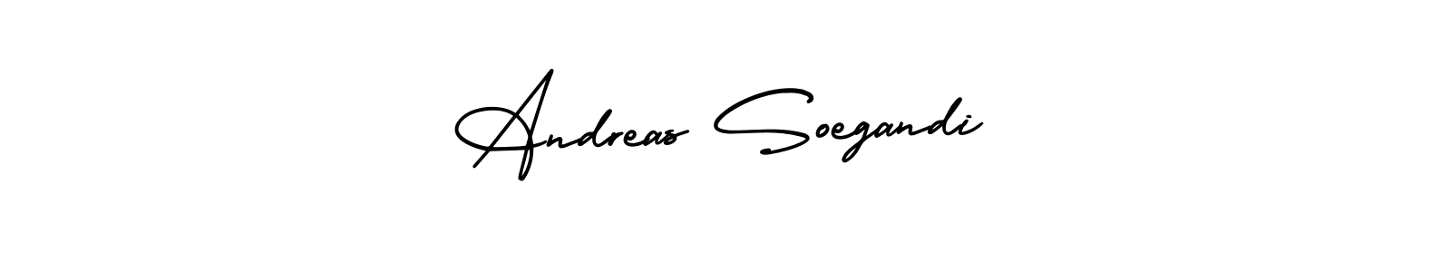 How to make Andreas Soegandi name signature. Use AmerikaSignatureDemo-Regular style for creating short signs online. This is the latest handwritten sign. Andreas Soegandi signature style 3 images and pictures png