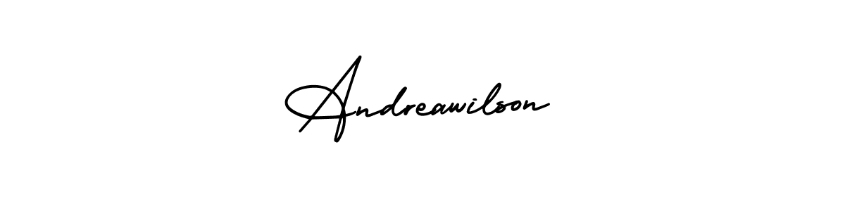 Design your own signature with our free online signature maker. With this signature software, you can create a handwritten (AmerikaSignatureDemo-Regular) signature for name Andreawilson. Andreawilson signature style 3 images and pictures png