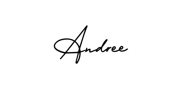 Design your own signature with our free online signature maker. With this signature software, you can create a handwritten (AmerikaSignatureDemo-Regular) signature for name Andree. Andree signature style 3 images and pictures png