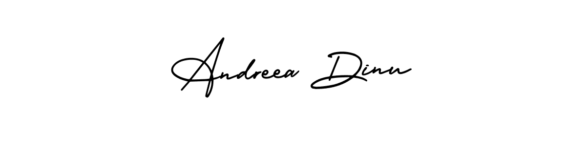 This is the best signature style for the Andreea Dinu name. Also you like these signature font (AmerikaSignatureDemo-Regular). Mix name signature. Andreea Dinu signature style 3 images and pictures png
