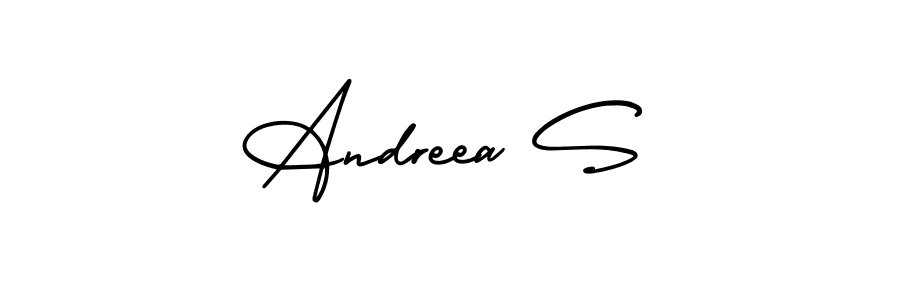 Make a beautiful signature design for name Andreea S. With this signature (AmerikaSignatureDemo-Regular) style, you can create a handwritten signature for free. Andreea S signature style 3 images and pictures png