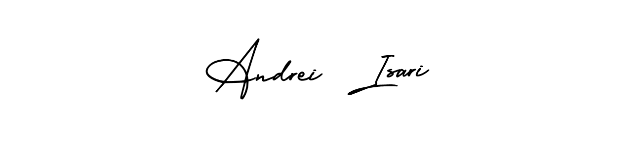 How to make Andrei  Isari name signature. Use AmerikaSignatureDemo-Regular style for creating short signs online. This is the latest handwritten sign. Andrei  Isari signature style 3 images and pictures png