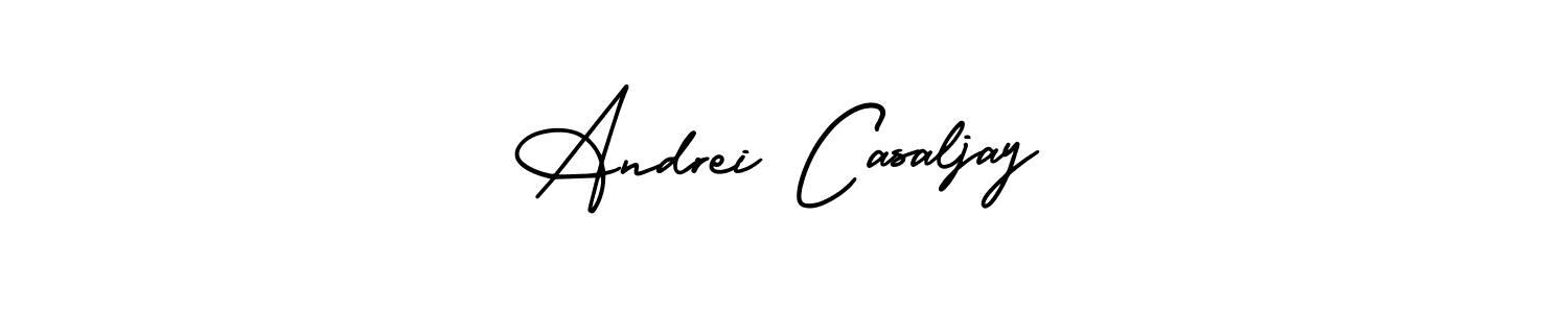 AmerikaSignatureDemo-Regular is a professional signature style that is perfect for those who want to add a touch of class to their signature. It is also a great choice for those who want to make their signature more unique. Get Andrei Casaljay name to fancy signature for free. Andrei Casaljay signature style 3 images and pictures png