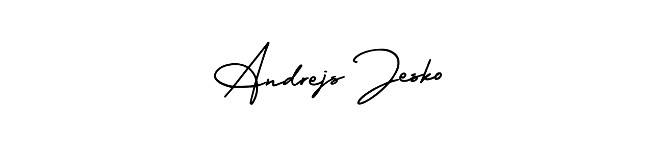 How to make Andrejs Jesko signature? AmerikaSignatureDemo-Regular is a professional autograph style. Create handwritten signature for Andrejs Jesko name. Andrejs Jesko signature style 3 images and pictures png