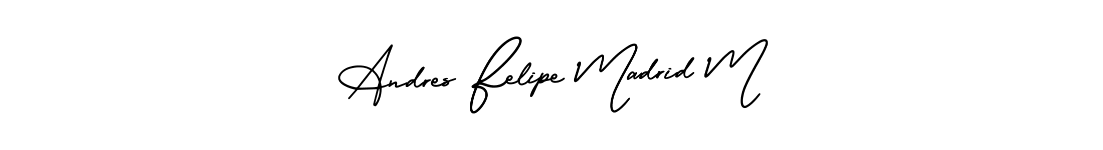 See photos of Andres Felipe Madrid M official signature by Spectra . Check more albums & portfolios. Read reviews & check more about AmerikaSignatureDemo-Regular font. Andres Felipe Madrid M signature style 3 images and pictures png