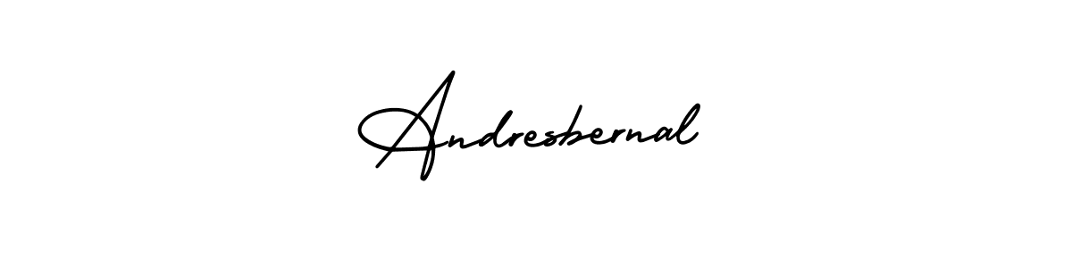 The best way (AmerikaSignatureDemo-Regular) to make a short signature is to pick only two or three words in your name. The name Andresbernal include a total of six letters. For converting this name. Andresbernal signature style 3 images and pictures png