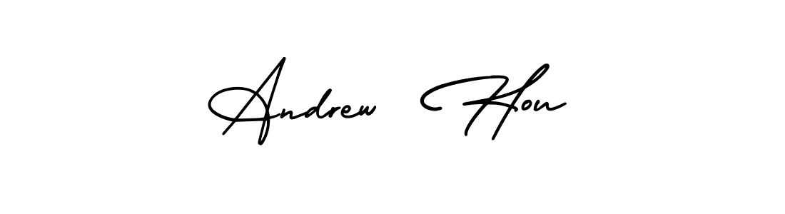 Make a beautiful signature design for name Andrew  Hou. With this signature (AmerikaSignatureDemo-Regular) style, you can create a handwritten signature for free. Andrew  Hou signature style 3 images and pictures png