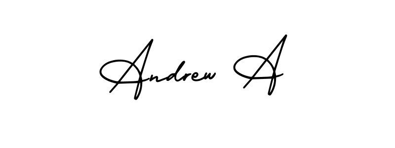 Create a beautiful signature design for name Andrew A. With this signature (AmerikaSignatureDemo-Regular) fonts, you can make a handwritten signature for free. Andrew A signature style 3 images and pictures png