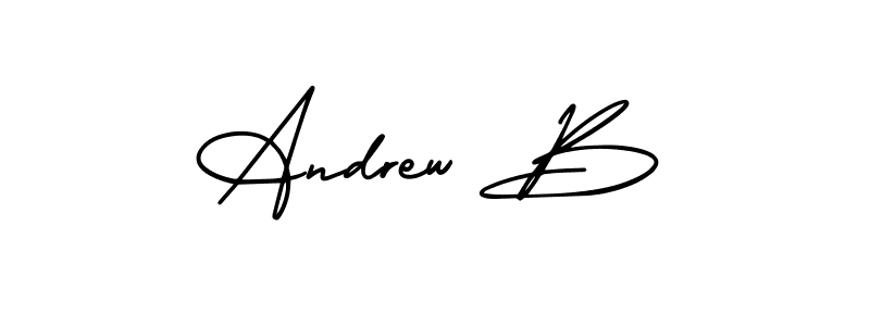 You should practise on your own different ways (AmerikaSignatureDemo-Regular) to write your name (Andrew B) in signature. don't let someone else do it for you. Andrew B signature style 3 images and pictures png