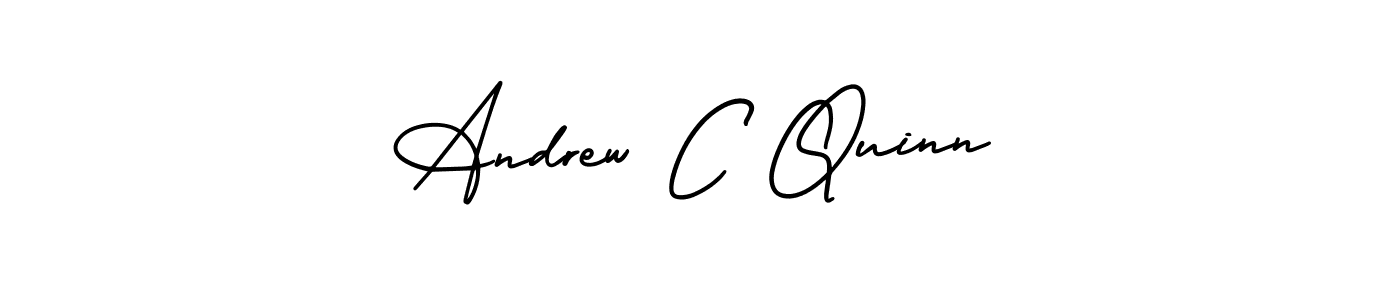 You should practise on your own different ways (AmerikaSignatureDemo-Regular) to write your name (Andrew C Quinn) in signature. don't let someone else do it for you. Andrew C Quinn signature style 3 images and pictures png