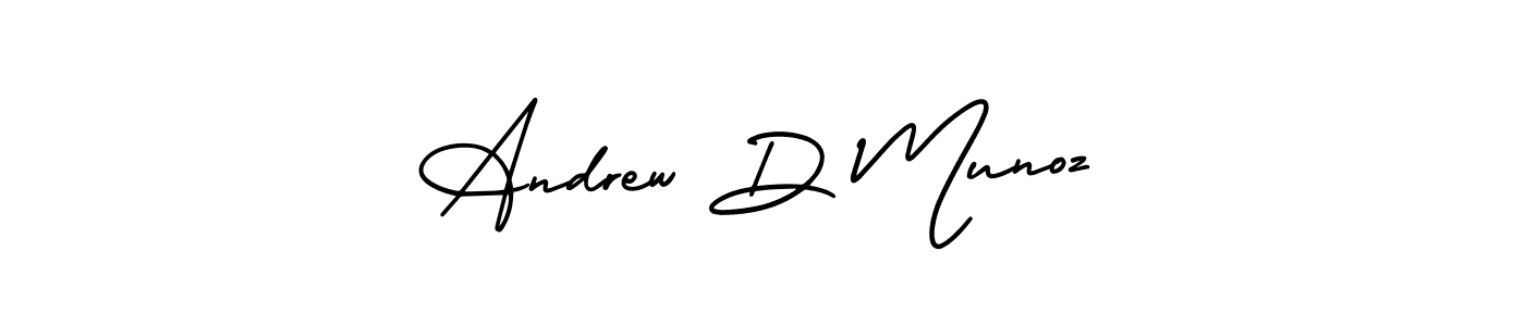 How to make Andrew D Munoz signature? AmerikaSignatureDemo-Regular is a professional autograph style. Create handwritten signature for Andrew D Munoz name. Andrew D Munoz signature style 3 images and pictures png