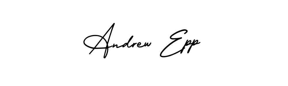 How to make Andrew Epp name signature. Use AmerikaSignatureDemo-Regular style for creating short signs online. This is the latest handwritten sign. Andrew Epp signature style 3 images and pictures png