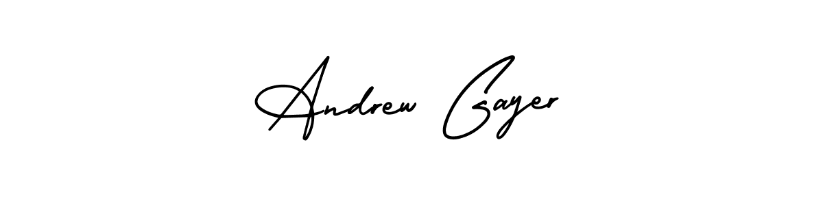 The best way (AmerikaSignatureDemo-Regular) to make a short signature is to pick only two or three words in your name. The name Andrew Gayer include a total of six letters. For converting this name. Andrew Gayer signature style 3 images and pictures png