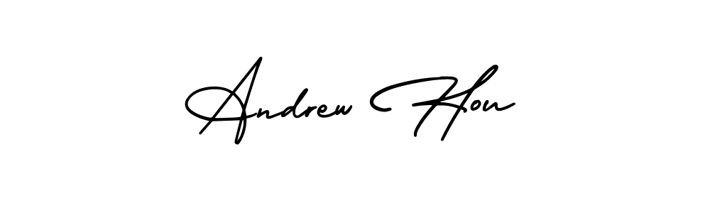 Make a short Andrew Hou signature style. Manage your documents anywhere anytime using AmerikaSignatureDemo-Regular. Create and add eSignatures, submit forms, share and send files easily. Andrew Hou signature style 3 images and pictures png