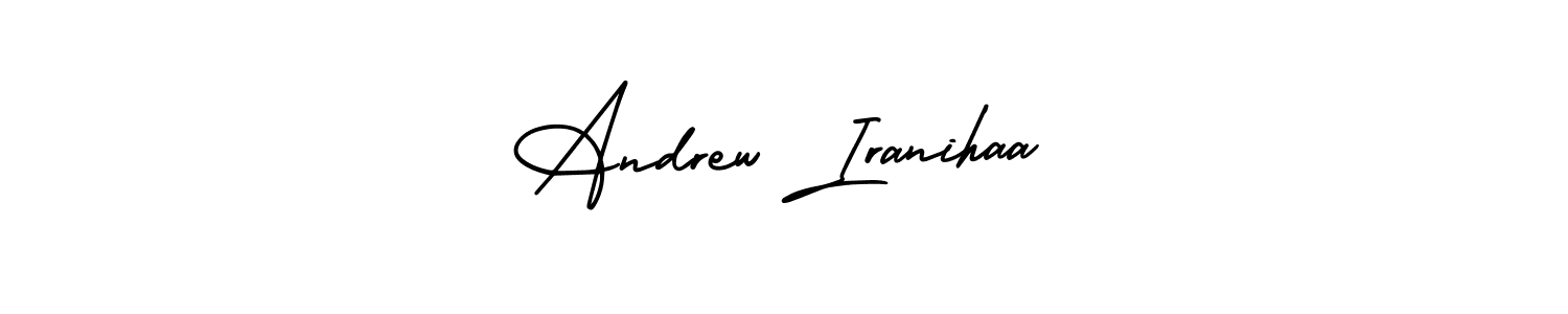 Design your own signature with our free online signature maker. With this signature software, you can create a handwritten (AmerikaSignatureDemo-Regular) signature for name Andrew Iranihaa. Andrew Iranihaa signature style 3 images and pictures png