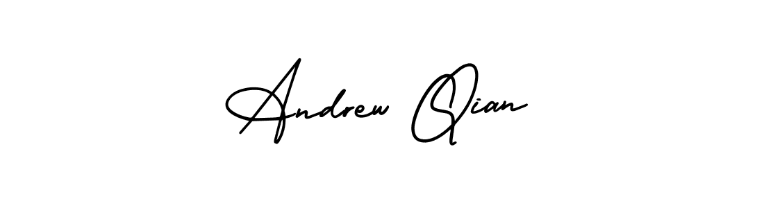 The best way (AmerikaSignatureDemo-Regular) to make a short signature is to pick only two or three words in your name. The name Andrew Qian include a total of six letters. For converting this name. Andrew Qian signature style 3 images and pictures png