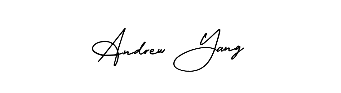 Use a signature maker to create a handwritten signature online. With this signature software, you can design (AmerikaSignatureDemo-Regular) your own signature for name Andrew Yang. Andrew Yang signature style 3 images and pictures png