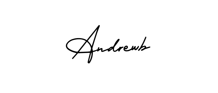 How to make Andrewb name signature. Use AmerikaSignatureDemo-Regular style for creating short signs online. This is the latest handwritten sign. Andrewb signature style 3 images and pictures png