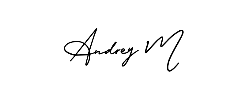 AmerikaSignatureDemo-Regular is a professional signature style that is perfect for those who want to add a touch of class to their signature. It is also a great choice for those who want to make their signature more unique. Get Andrey M name to fancy signature for free. Andrey M signature style 3 images and pictures png
