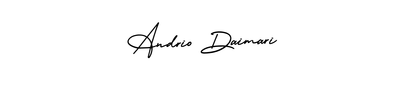 How to Draw Andrio Daimari signature style? AmerikaSignatureDemo-Regular is a latest design signature styles for name Andrio Daimari. Andrio Daimari signature style 3 images and pictures png