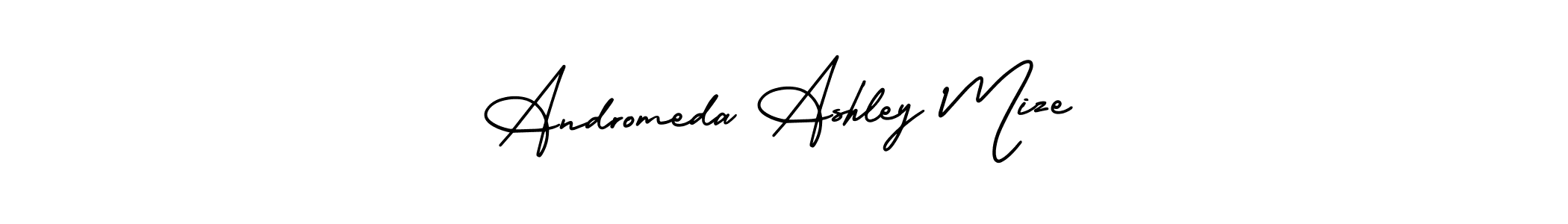 Similarly AmerikaSignatureDemo-Regular is the best handwritten signature design. Signature creator online .You can use it as an online autograph creator for name Andromeda Ashley Mize. Andromeda Ashley Mize signature style 3 images and pictures png