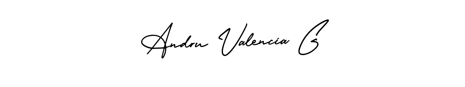 Also we have Andru Valencia G name is the best signature style. Create professional handwritten signature collection using AmerikaSignatureDemo-Regular autograph style. Andru Valencia G signature style 3 images and pictures png