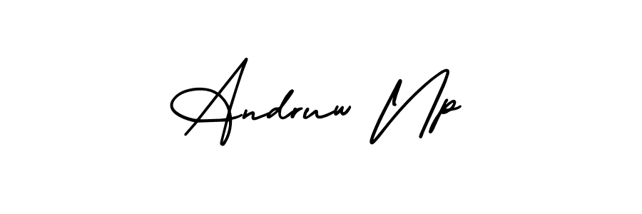 How to make Andruw Np signature? AmerikaSignatureDemo-Regular is a professional autograph style. Create handwritten signature for Andruw Np name. Andruw Np signature style 3 images and pictures png