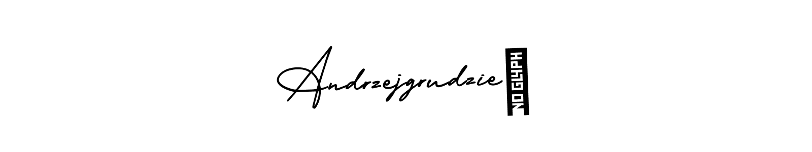 This is the best signature style for the AndrzejgrudzieŃ name. Also you like these signature font (AmerikaSignatureDemo-Regular). Mix name signature. AndrzejgrudzieŃ signature style 3 images and pictures png