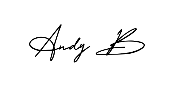 if you are searching for the best signature style for your name Andy B. so please give up your signature search. here we have designed multiple signature styles  using AmerikaSignatureDemo-Regular. Andy B signature style 3 images and pictures png