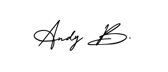 if you are searching for the best signature style for your name Andy B.. so please give up your signature search. here we have designed multiple signature styles  using AmerikaSignatureDemo-Regular. Andy B. signature style 3 images and pictures png