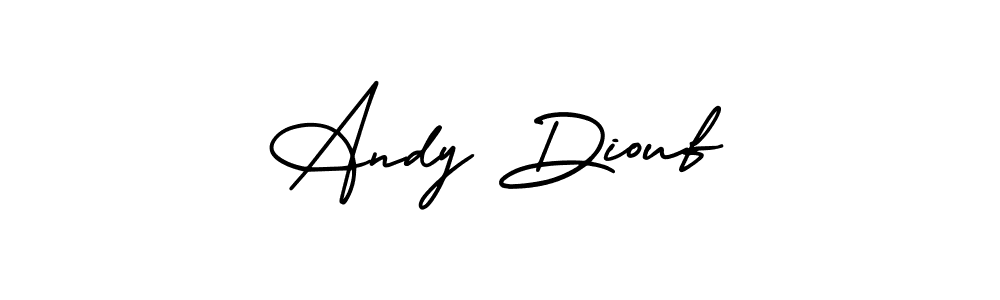 The best way (AmerikaSignatureDemo-Regular) to make a short signature is to pick only two or three words in your name. The name Andy Diouf include a total of six letters. For converting this name. Andy Diouf signature style 3 images and pictures png
